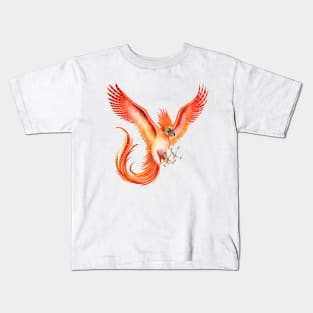 Red flying Phoenix Kids T-Shirt